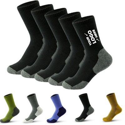 Men Casual Cotton Socks Mid-calf Length Socks