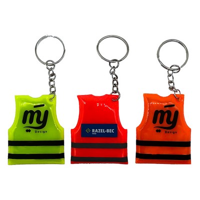 Reflective Safety Vest Keychain