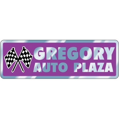 Chrome Polyester Auto Ad Decal (5.75"x 1.875")