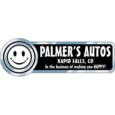 Chrome Polyester Auto Ad Decal (5.791"x 1.912")