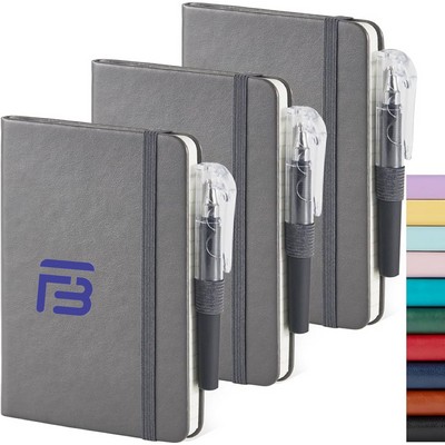 Pocket Notebook Journal Hardcover Mini Leather