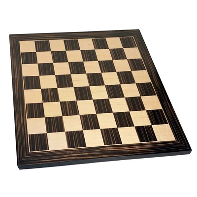 Grand Chess Board - Black Stained & Natural Wood 20.75"