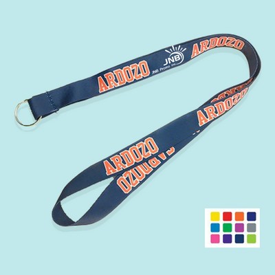 Custom lanyard with metal split ring