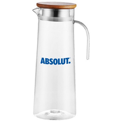 40.6oz. Acrylic Pitcher with Bamboo Lid