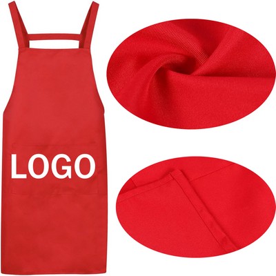Kitchen Halterneck Sleeveless H Shoulder Suspenders Apron