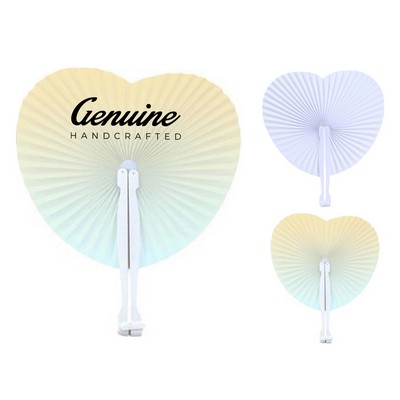 Heart Paper Folding Hand Fan