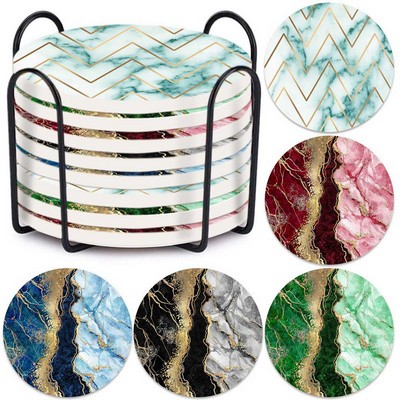 Car Ceramic Round Coaster