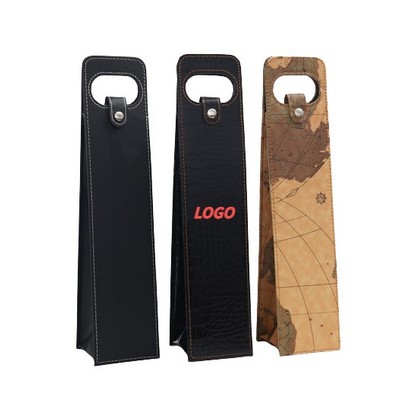 High-Grade Leather Wine Gift Bag