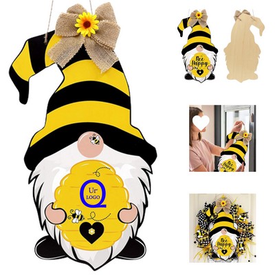 Bumble Bee Gnome Hanging Sign