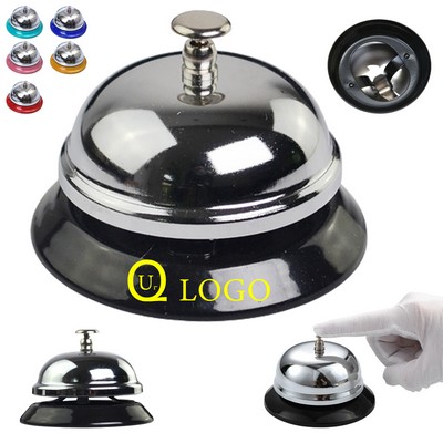 3.35" Diameter Metal Stainless Steel Table Bell