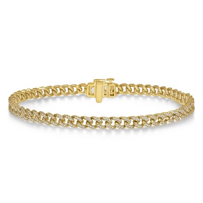 Jilco Inc Diamond Curb And Cuban Bracelet