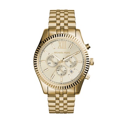 Michael Kors Mens Lexington Gold Tone Chronograph Watch