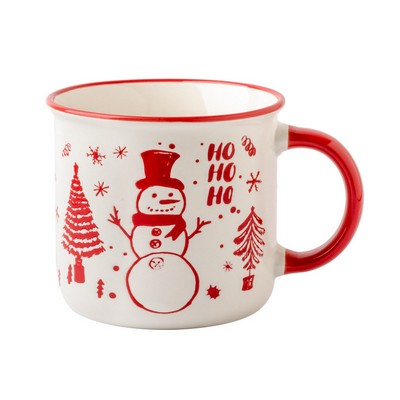 12 Oz. Printed Christmas Mug - Snowman