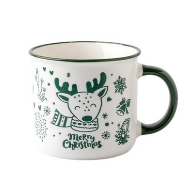 12 Oz. Printed Christmas Mug - Reindeer