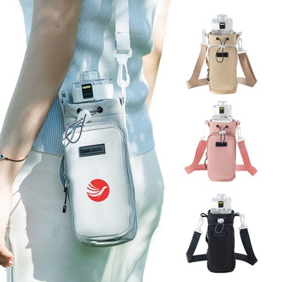 Portable Crossbody Water Bottle Bag