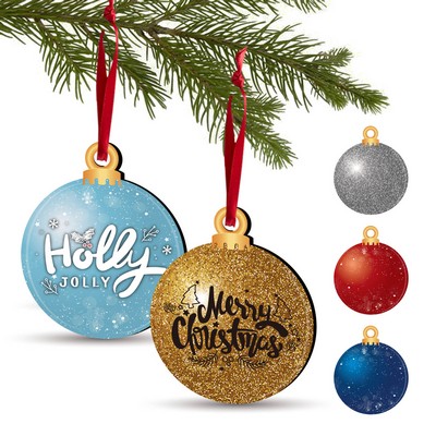 3.5" Full Color Christmas Ornament - Snowball