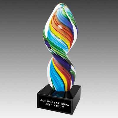 Rainbow Twist Art Glass