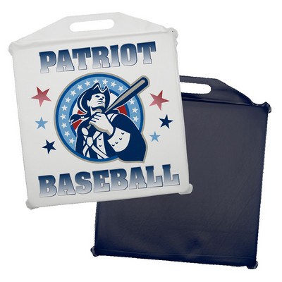 Square Vinyl Stadium Seat Cushion, Full Color Imprint (14"x14"x2 1/2")
