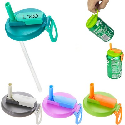 Reusable Soda Can Lids with Straw
