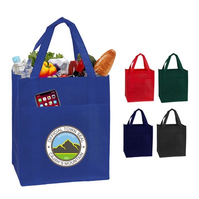 90+ GSM Non-Woven Pocket Shopper Tote Bag