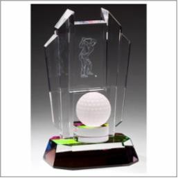 Crystal Golf Trophy - Large