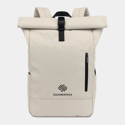 Malibu - Roll Top Laptop Backpack (Tan)