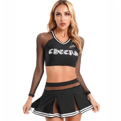 Ladies Fishnet Cheerleading Uniform