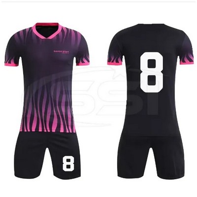 Ombre Striped Design Sports Uniform