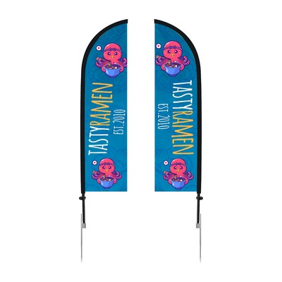 Double-Sided 9' Feather Flag Kit with Spike Base