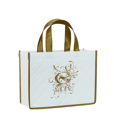 200g Laminated Non-Woven Quilted Custom Tote Bag (13"x10"x5")