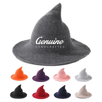Halloween Knitted Wool Witch Hat