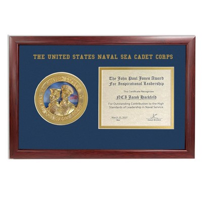 Framed Medallion and Certificate Award