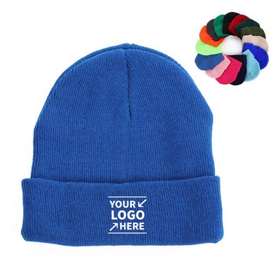 Knit Cuffed Beanie Hat