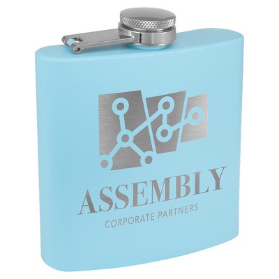 6 oz. Matte Powder Coated Stainless Steel Flask
