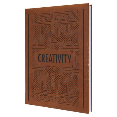 Leatherette Sketch Book with Unlined Notepad