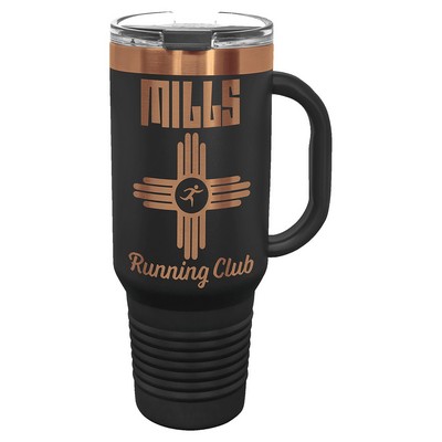 Polar Camel 40 oz. ION Plated Travel Mug w/Straw