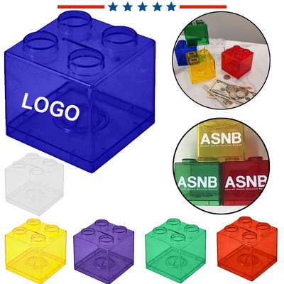 Clear Transparent Plastic Coin Banks