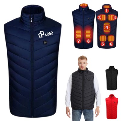 Unisex 8 Heating Zones Electric Heated Vest