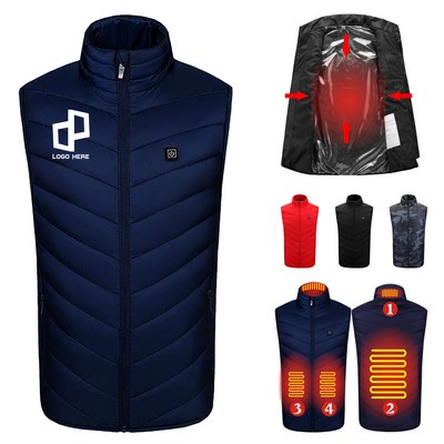 Unisex 4 Heating Zones Electric Heated Vest