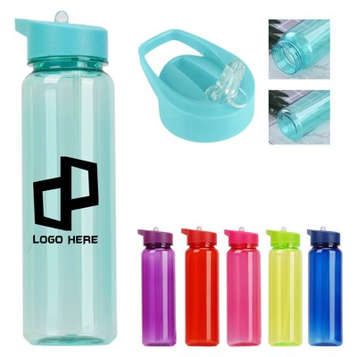 24Oz Clear Water Straw Bottle Cup