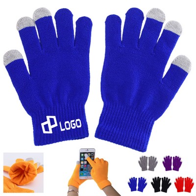 Winter Knitted Acrylic Touchscreen Gloves