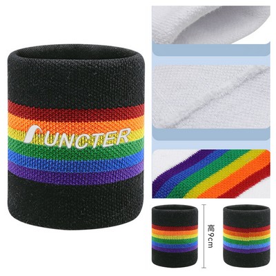 Terry Cloth Cotton Sport Wristband Embroidery