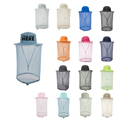 Outdoor 360°Mosquito Net Mesh Sun Protection Fisherman Hat