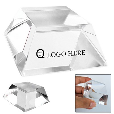 5.12" Square Crystal Award Base