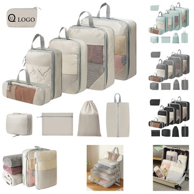 Ten-Piece Set Of See-Through Travel Storage Bags