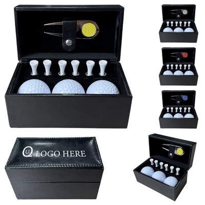Golf Accessories Leather Box Set