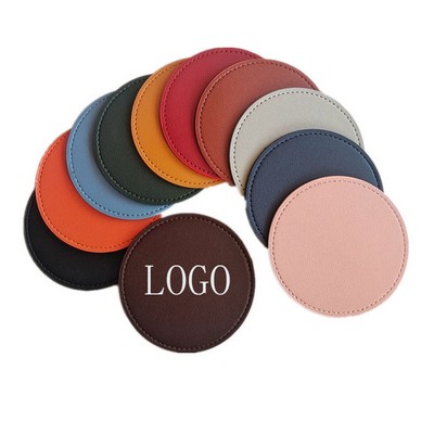 Rounded Leather Coasters