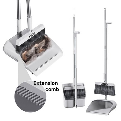 Foldable Broom and Dustpan Set