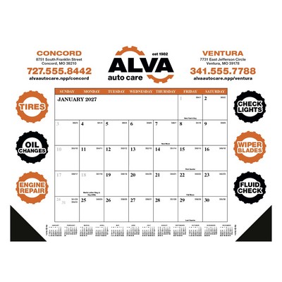 Skinner & Kennedy® Desk Pad Calendar