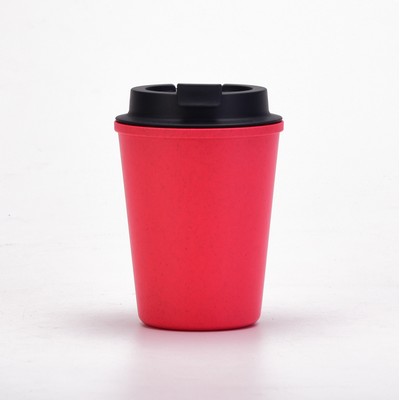350ml Wheat Straw Fiber Tumbler Unbreakable Drinking Cup W/Lid